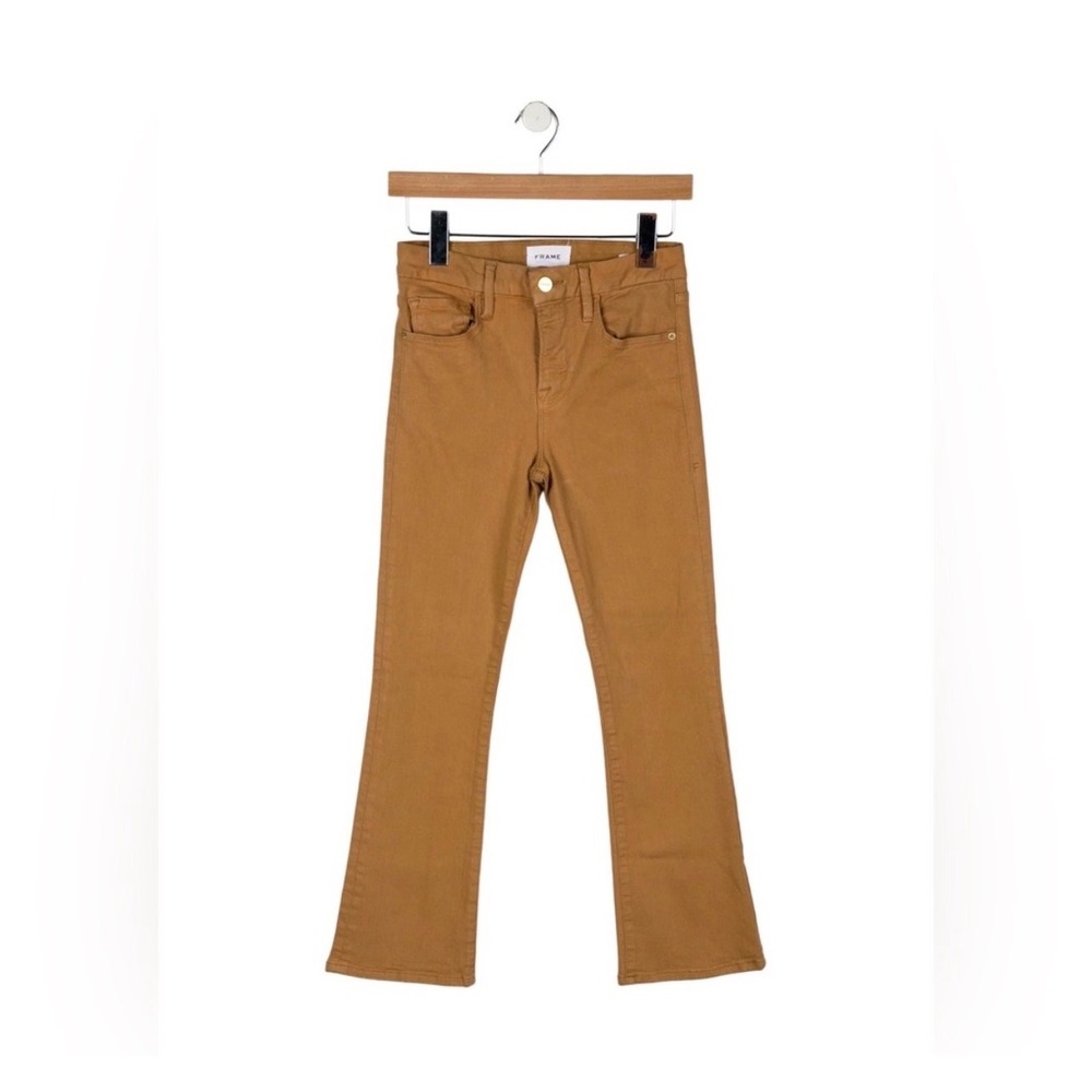 FRAME Le Crop Mini Boot Vicuna Brown Stretch Jeans Size 28